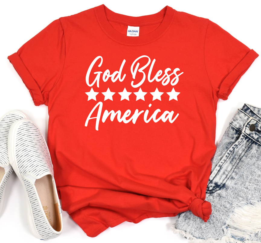 Fourth of July, God Bless America, 4th of July Shirt, Fourth of July Shirt, Merica Shirt, Patriotic Shirt, 4th of July Graphic Shirt